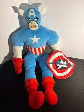 Classic Blue & Red Kids Costume Plush Captain America